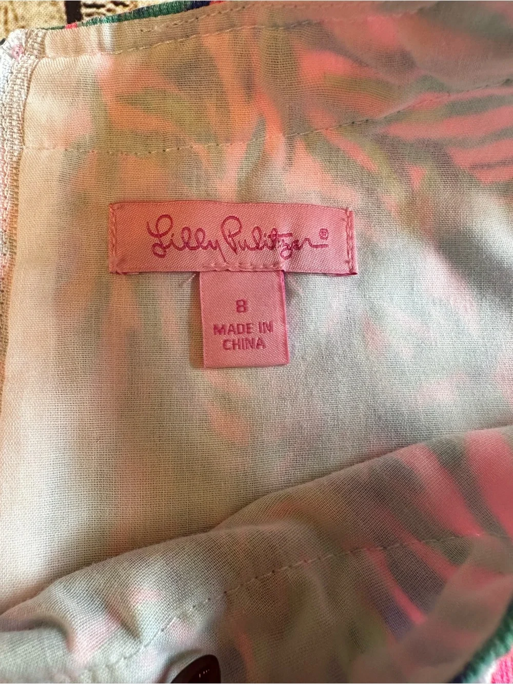 Lilly Pulitzer Mini Mila Shift Pink Sunset Coco Breeze Girls 8